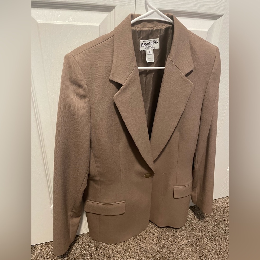 Pendleton Vintage Tan Wool Blazer Jacket